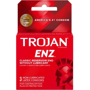 TJ3ENZ, Trojan ENZ Condom Non-Lubricated 3ct, 022600920502