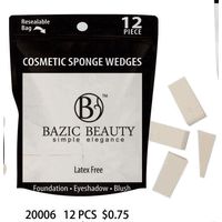 Bazic Beauty Cosmetic Sponge Wedges 12PK