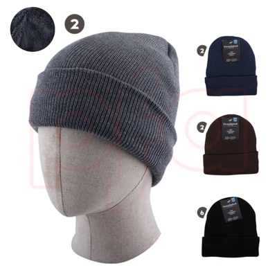 10014, Insulated Winter Hat Assorted Colors w/ Faux Fur Lining, 191554100145