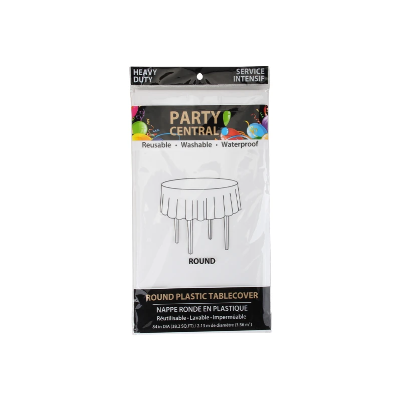 Table Cloth Round White 84In