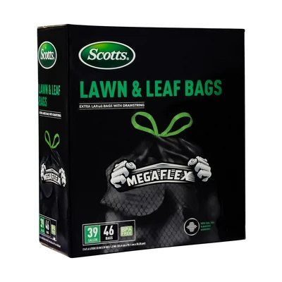 ST-30216, DrawstringTrash Bag Flex 39 Gal 46CT Black Lawn & Leaf - Scotts, 191554302167