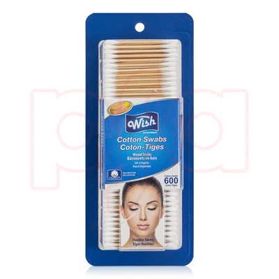 24022, Wish Cotton Swabs 600CT HD, 191554240223