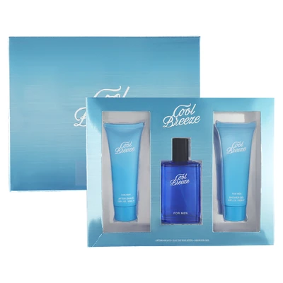 88518, Men's 3pcs Set Cool Breeze 80ml/2.8fl.oz AfterShave+50ml/1.7fl.ozEDT+80ml/2.8fl.ozShowerGel, 191554885189