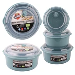 56045, Fresh Guard Plastic Food Container w/ Vent 6PK Round, 191554560451