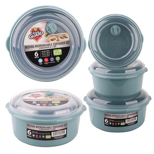56045, Fresh Guard Plastic Food Container w/ Vent 6PK Round, 191554560451