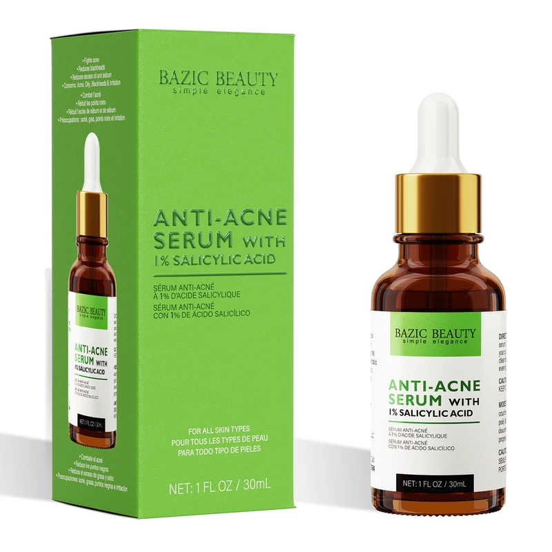 Bazic Beauty Anti-Acne Serum with 1% Salicylic Acid 1oz/30mL