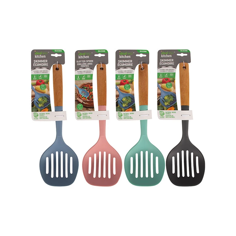 Ideal Kitchen Silicone w/ Wood Handle Skimmer