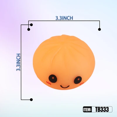 TB333, Ralex Squishy Dumplings Tie-Dye Hidden & Glow In Dark Surprise 3.35" Printed Steamer, 887258013330