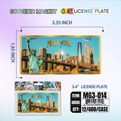 MG3-014, License Plate Magnet  3.35“x1.65", 887257980145