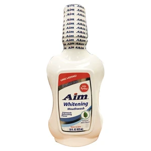 DF78202, Aim Mouthwash 16oz Whitening White, 672935782025