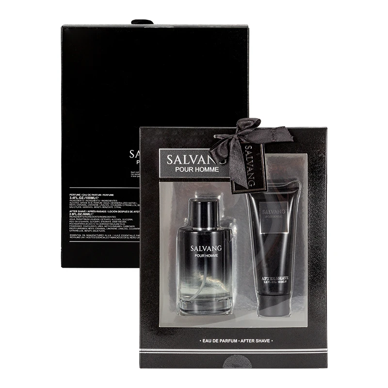 Men's 2pcs Large Gift Set SALVANG POUR HOMME 100ml/3.4fl.oz EDP + 80ml/2.fl.oz After Shave