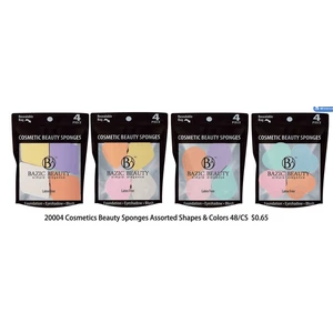 20004, Bazic Beauty Cosmetic Beauty Sponge 4PK, 191554200043