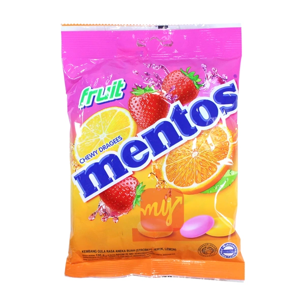 M135F, Mentos Bag 135g 4.76oz Fruit, 8990800004563