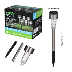 ST-48065, Scotts Solar Stake Light  Silvery 6pk, 191554480650