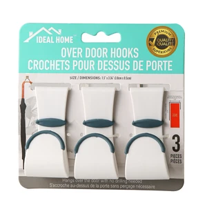 45106, ldeal Home 3PK Over Door Hooks, 191554451063