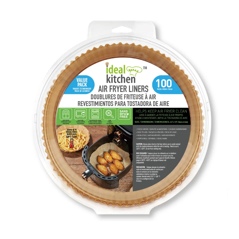 Ideal Kitchen Air Fryer Liner Paper 100PK 6.3in Round