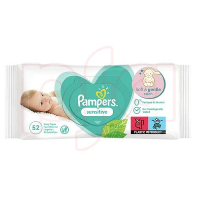 P52S, Pampers Wipes 52CT Sensitive, 8001841041391