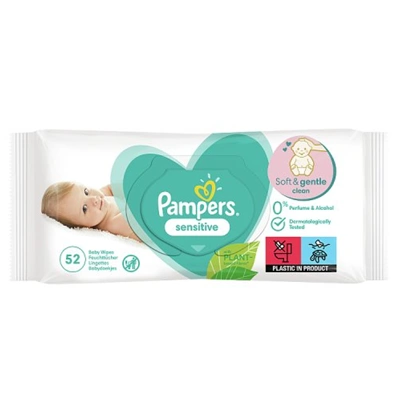 P52S, Pampers Wipes 52CT Sensitive, 8001841041391
