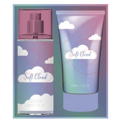 88988, Women's 2pcs Gift Set  SOFT CLOUD 3fl.oz Body Mist 3fl.oz Body Lotion, 191554889880