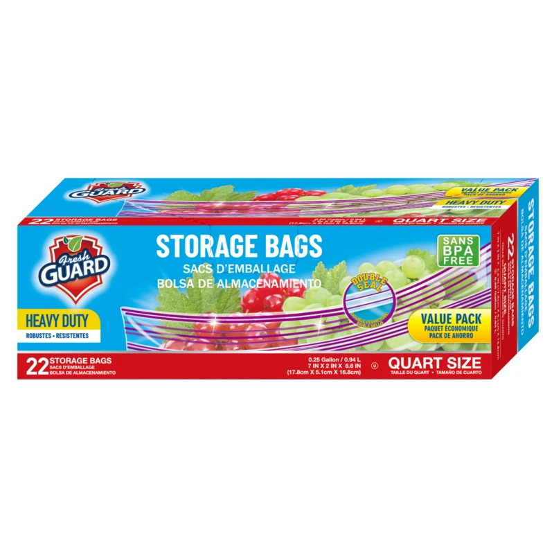Fresh Guard Storage Bag Quart 22CT