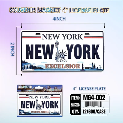 MG4-002, License Plate Magnet  4“x2", 887257940019