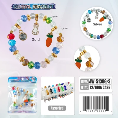 JW-5138, Crystal Bracelet Random Color, 887257850011