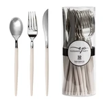 36355, Elegance Party 32PK Cutlery Linen+Silver, 191554363557