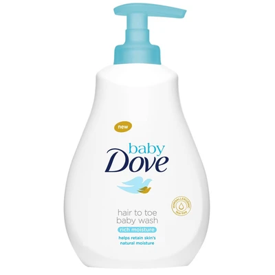 DBW400-R, Dove Baby Head to Toe Wash 400ml Rich Moisture, 8710908751394
