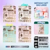 BD9423-LG, Birthday Gift Bags LG.Assorted x3 Styles 12.6"x10.2"x3.9", 887257130786