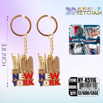 NY-K511G, NY key chain, 887257947209