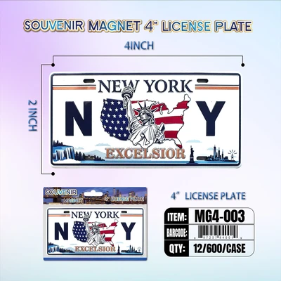 MG4-003, License Plate Magnet  4“x2", 887257940019