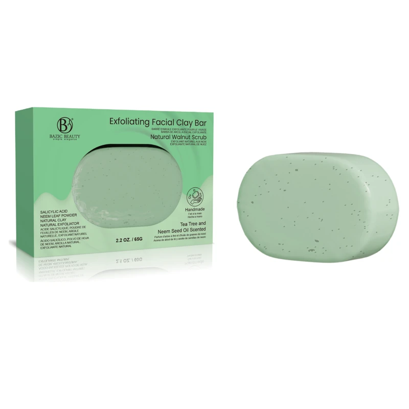 Bazic Beauty Exfoliating Facial Clay Bar 2.2oz/65g Acne Control