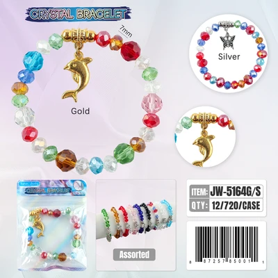 JW-5164, Crystal Bracelet Random Color, 887257850011