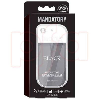 OL89924-BLACK, Mandatory Hydrating Fragrance Mist 1.5oz Black, 191554899247
