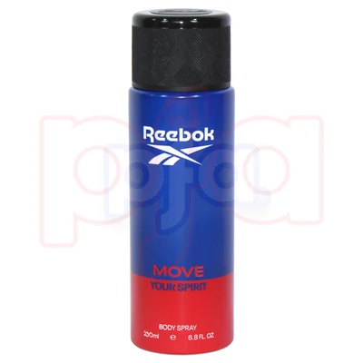 RBS200-MS, Reebok Body Spray Deodorant 6.8 Fl.Oz. Move Your Spirit, 8436611100365