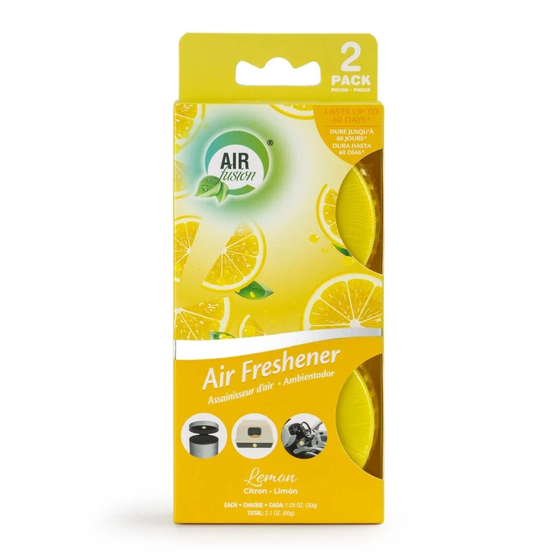 Air Fusion Air Freshener Gel 2pk Lemon