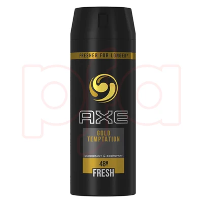 ABS150GT-72, Axe Body Spray 150ml Gold Temptation, 8901030907876