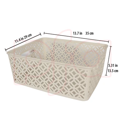 38301, Ideal Home Storage Basket 13.7x11.4x5.3 inch, 191554383012