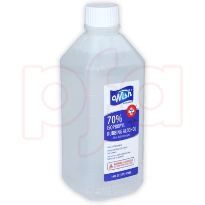 61309, Wish Rubbing Alcohol 16oz 70% Clear, 191554613096
