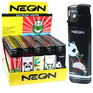 ZY-218S1-PANDA, Neon Electronic Lighter Panda Series, 10855553008990