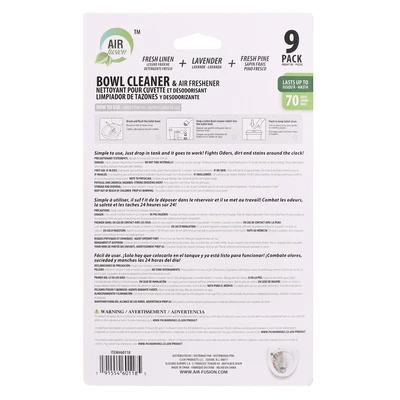 60118, Air Fusion Bowl Cleaner & Air Freshener 9PK – Assorted Scents, 191554601185