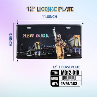 MG12-018, License Plate 12"x6", 887257120183