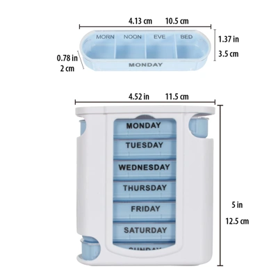 46106, Wish Pill Box Weekly 28 Compartment, 191554461062