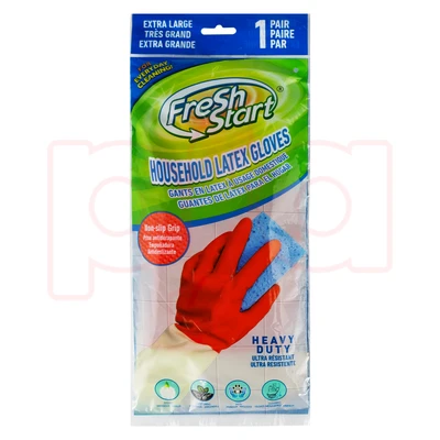 41007, Fresh Start Latex Household Glove Red HD XL, 191554410077