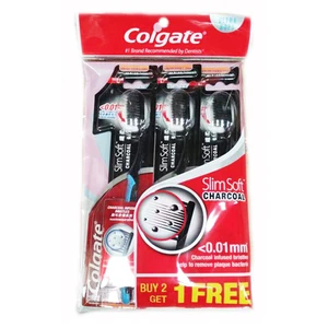 CTB-SSC3, Colgate Toothbrush Slim Soft Charchoal 3PK, 4556031003060