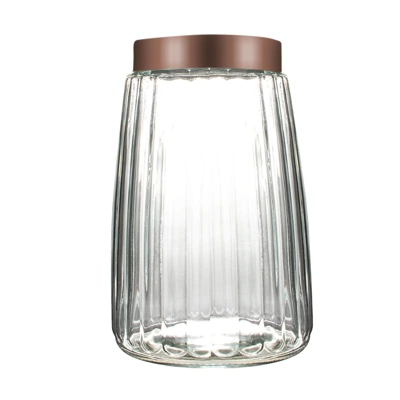 33202, Ideal Kitchen Glass Jar with Clear Lid 63.57 oz, 191554332027