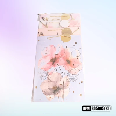 BG5005-XL, General Gift Bags XL.Assorted x4  11.8"x4.7"x16.5", 887257150135
