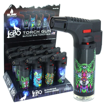 BT824, Blink 4.5" Torch Lighter Lobo Theme