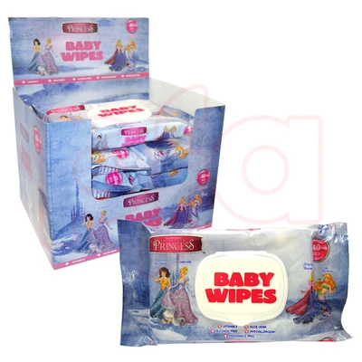 DF84657, Baby Wipes 40CT PDQ Princess, 706098846574