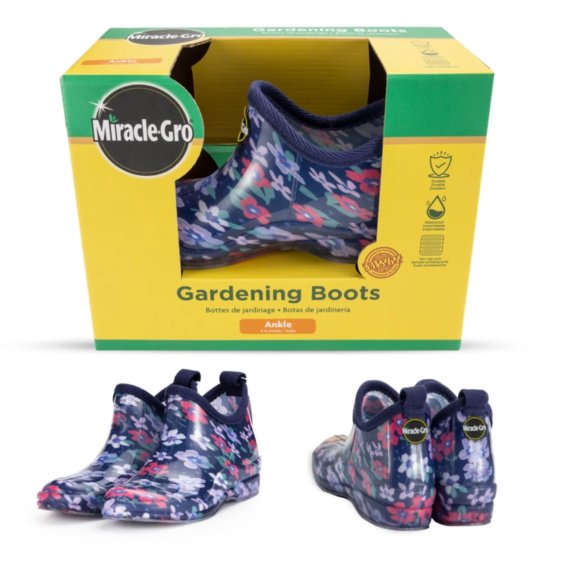 Miracle.Gro Gardening Rain Boots Ankle Floral 6-10 28*15*21.7cm
